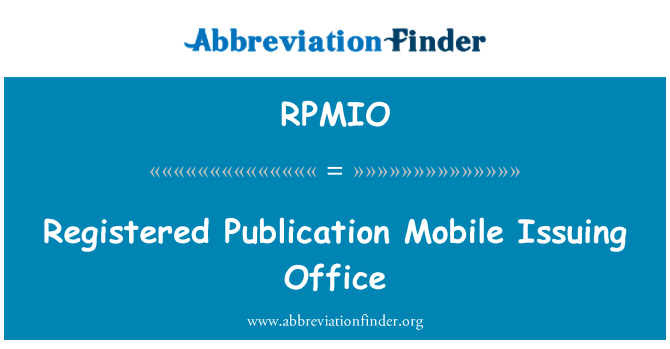 RPMIO: 등록 된 게시 모바일 발급 사무소