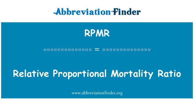 RPMR: Relativní proporcionální úmrtnost