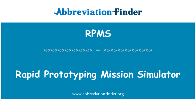 RPMS: Prototaip cepat misi Simulator