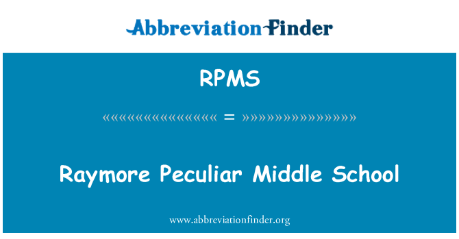 RPMS: Raymore Peculiar Middle School