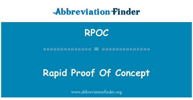 RPOC: 快速的概念证明