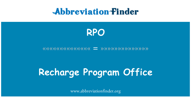 RPO: Oficina del programa recàrrega