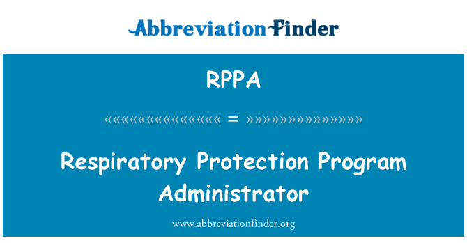 RPPA: Kvėpavimo apsaugos programos administratorius