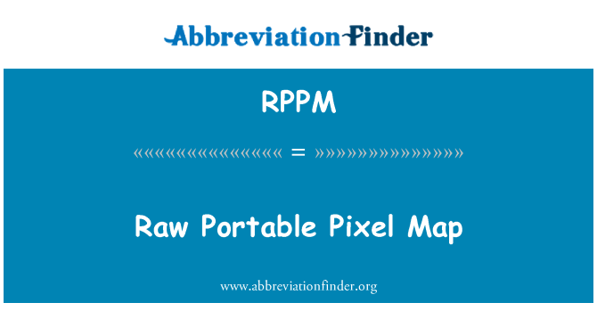 RPPM: خام پورٹیبل پکسل نقشہ