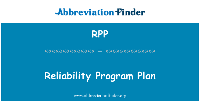 RPP: Pålidelighed programmet planen