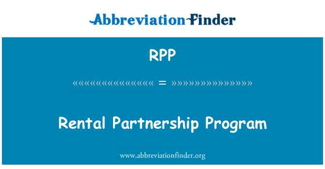 RPP: Program de parteneriat de închiriere