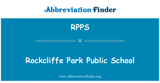 RPPS: Rockcliffe Park devlet okulu