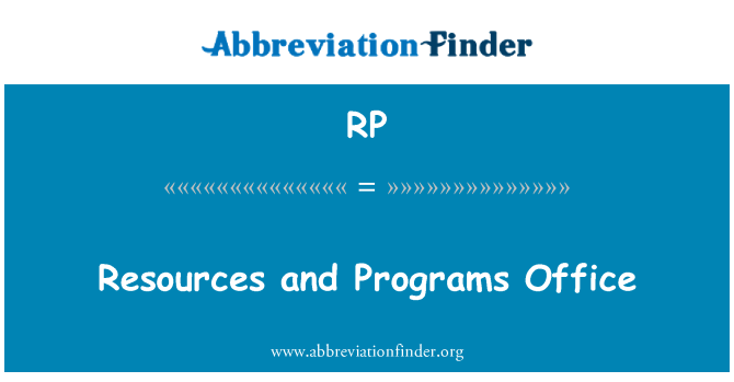 RP: Sredstev in programov Office