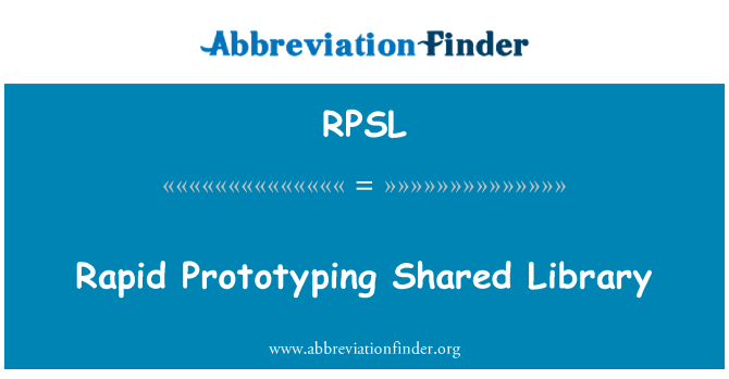 RPSL: Hitra izdelava prototipov porazdeliti knjižnica