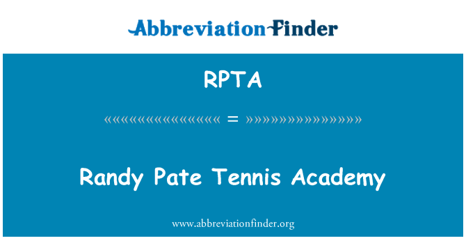 RPTA: Randy paštika Tennis Academy