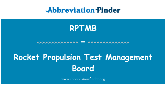 RPTMB: Consell d'administració de prova de propulsió de coets