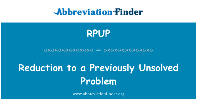 RPUP: پچھلے انسولوید میں ایک مسئلہ کی کمی