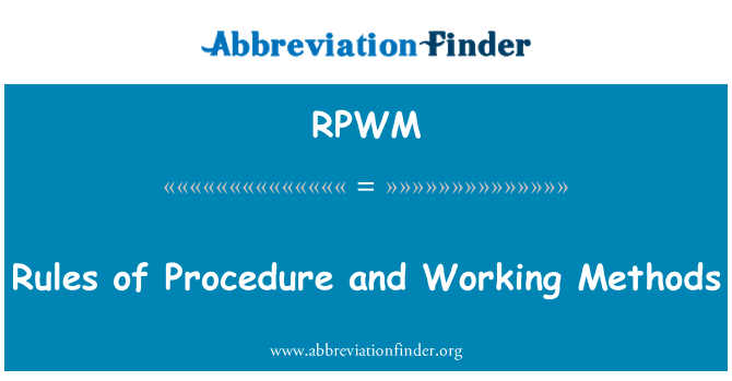 RPWM: Zasady, procedury i metody pracy