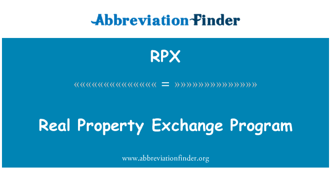 RPX: Programa d'intercanvi de béns immobles