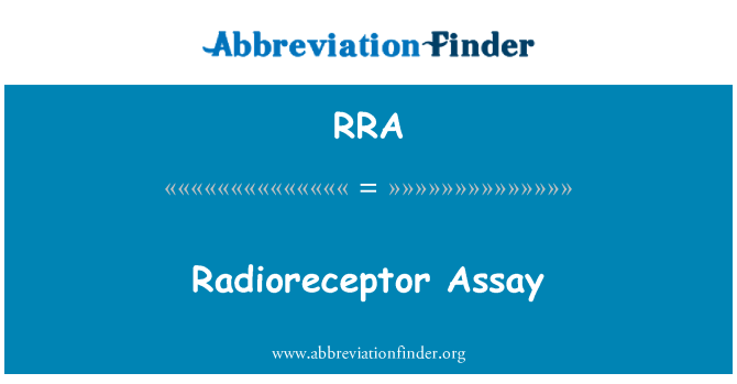 RRA: Radioreceptor zkouška