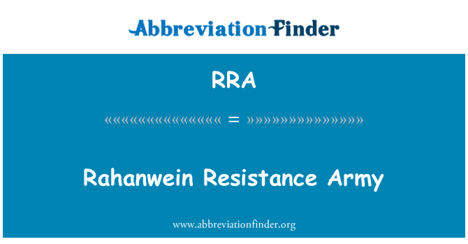 RRA: Rahanwein Resistance Army