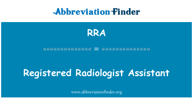 RRA: Assistent registreeritud radioloog