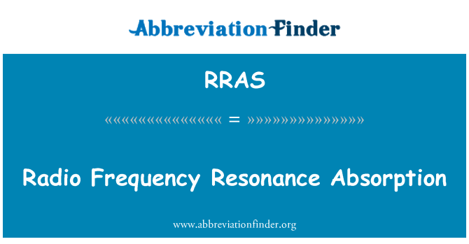 RRAS: 無線電頻率共振吸收