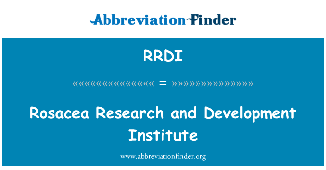 RRDI: 酒渣鼻研究和发展研究所