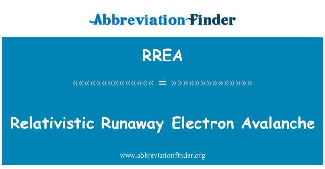 RREA: انهيار جليدي نسبوية إلكترون هارب