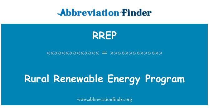RREP: Ländliche erneuerbare Energie-Programm