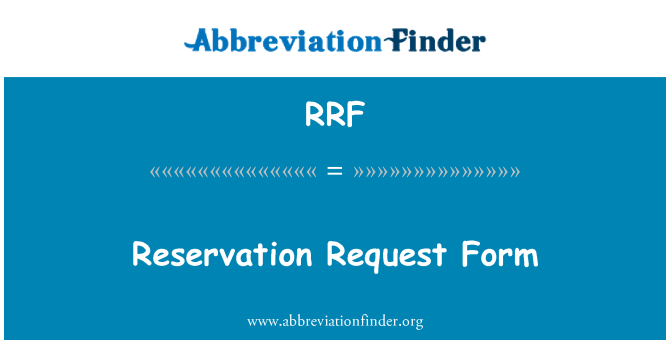 RRF: فرم درخواست رزرو