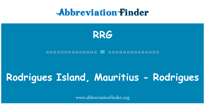 RRG: Rodrigues eiland, Mauritius - Rodrigues