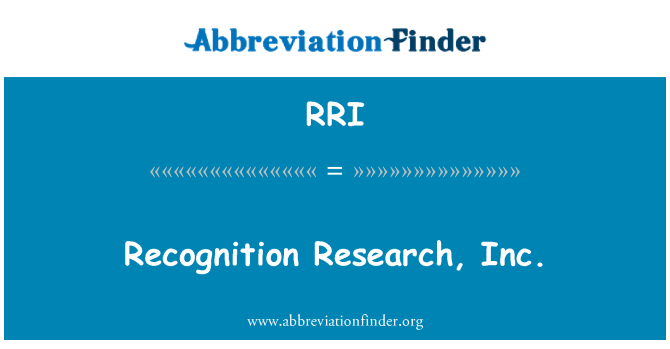 RRI: 인식 연구, inc.
