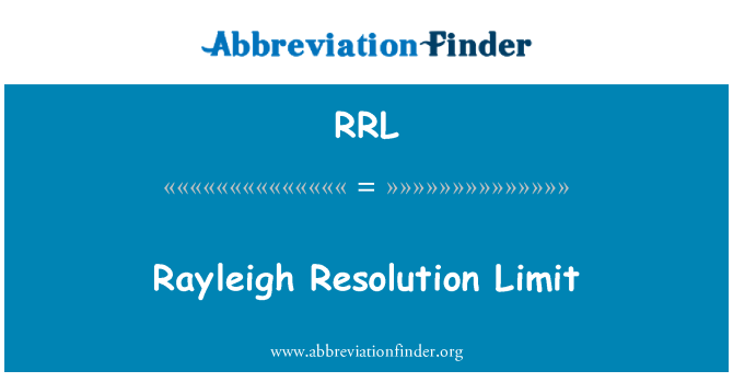 RRL: Límit de resolució de Rayleigh