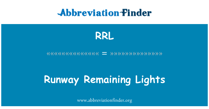 RRL: Preostale svjetla uzletno-sletne staze