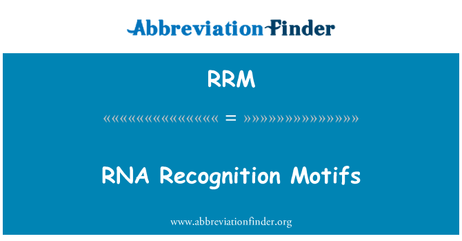 RRM: RNA tunnustamista kuviot