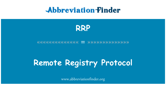 RRP: 远程注册表协议