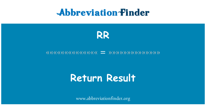 RR: Returnera resultat