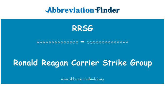 RRSG: Ronald Reagan Carrier Strike Group