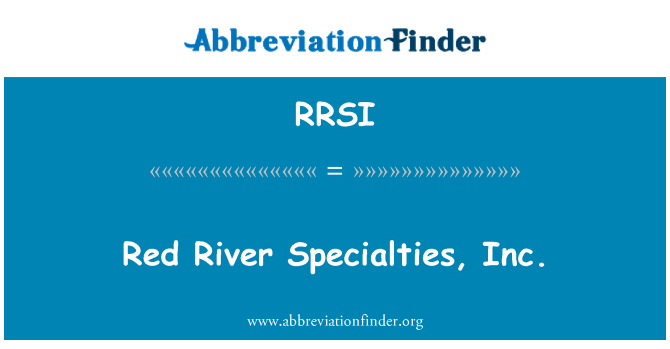 RRSI: Rivyè Rouj Spécialités, Inc.