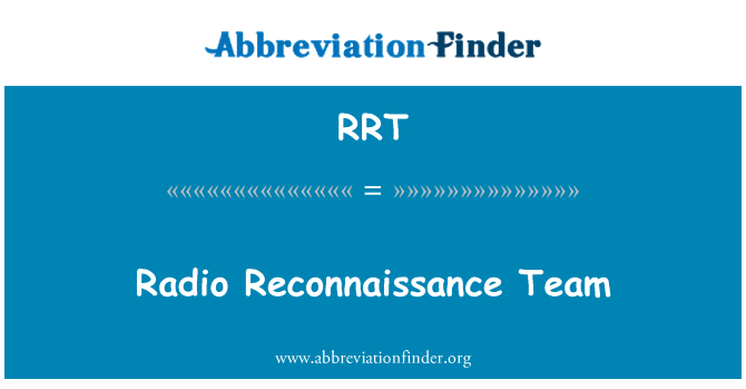 RRT: Équipe de Reconnaissance radio
