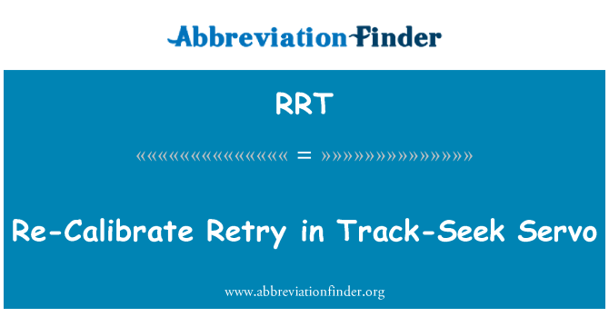 RRT: Réessayer de re-calibrer en piste-Seek Servo