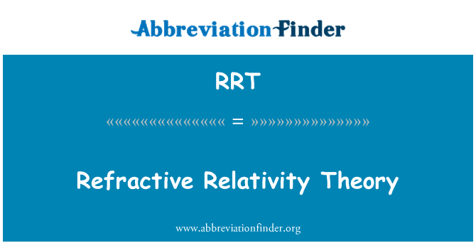 RRT: Teori relativitas bias
