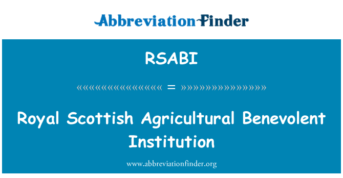 RSABI: Diraja Scotland institusi kebajikan pertanian