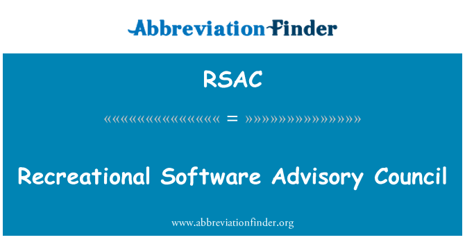 RSAC: Rekreačné softvér poradnej rady