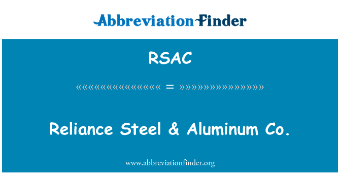 RSAC: Reliance stål & aluminium Co