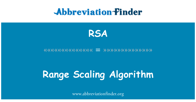 RSA: Bereich Skalierung Algorithmus