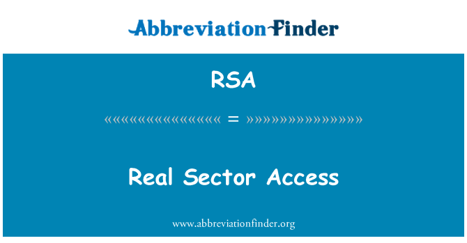 RSA: Sector real acceso