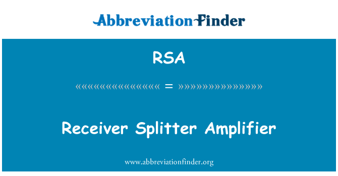 RSA: Receptor divisor amplificador