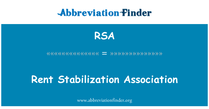 RSA: Prenájom stabilizácia asociácie