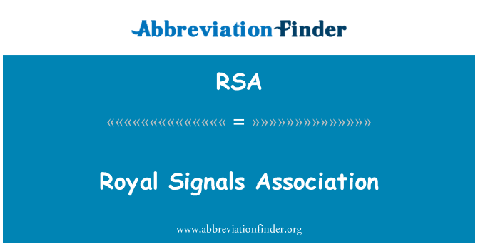 RSA: Koninklijke signalen Association