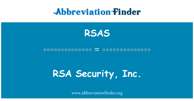 RSAS: RSA Security Inc.