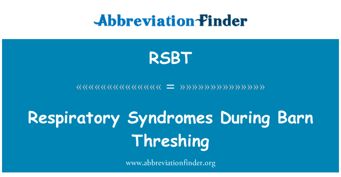 RSBT: متلازمات التنفس أثناء الدرس الحظيرة