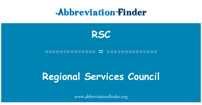 RSC: Regional Services Council