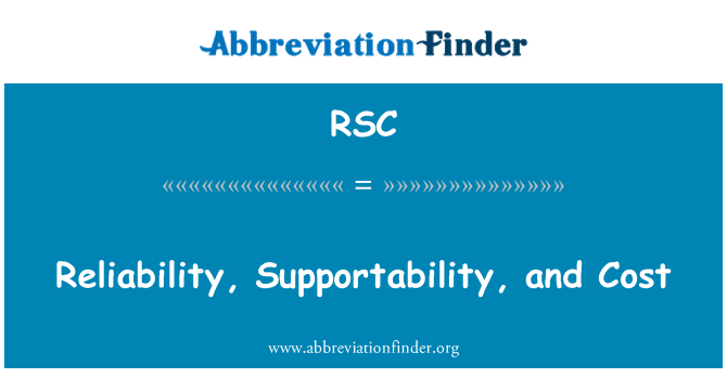 RSC: Kebolehpercayaan, Supportability, dan kos
